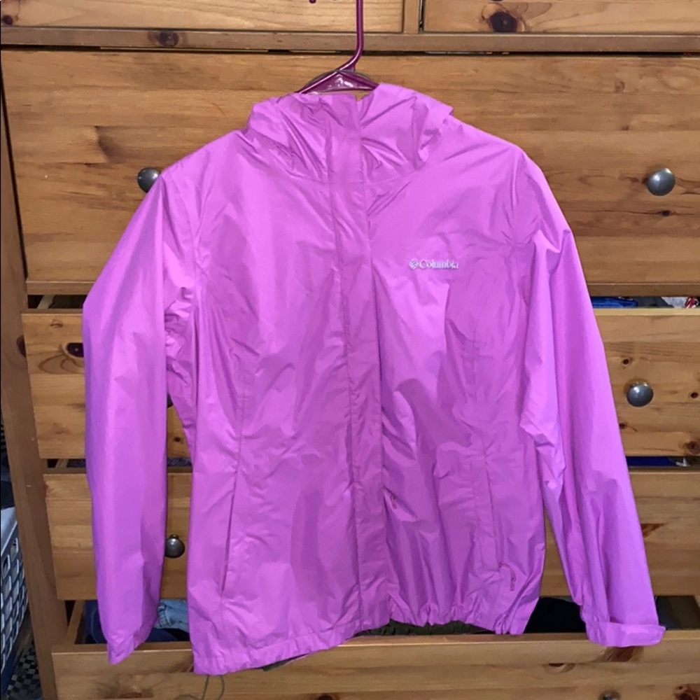 Medium only worn once - Purple Columbia Rain Coat